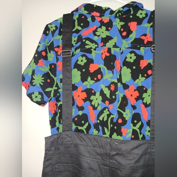 Styled! Black Stretch Denim Overalls & Latino Heritage Shirt, sz Medium & Small - Picture 16 of 16